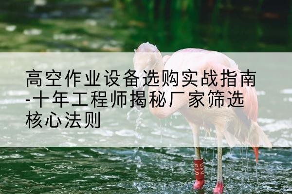 城关剪叉式升降机厂家-高空作业设备选购实战指南-十年工程师揭秘厂家筛选核心法则