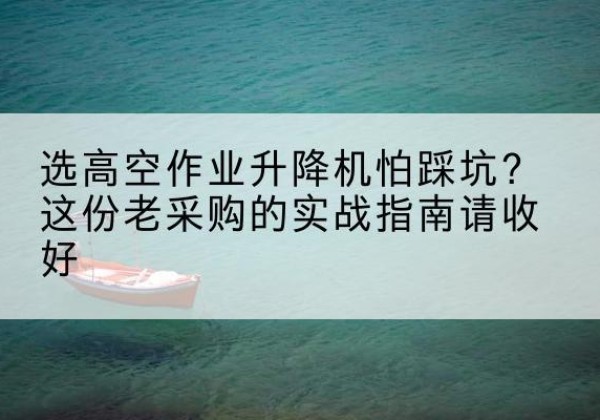 城关高空作业升降机厂家推荐-选高空作业升降机怕踩坑？这份老采购的实战指南请收好